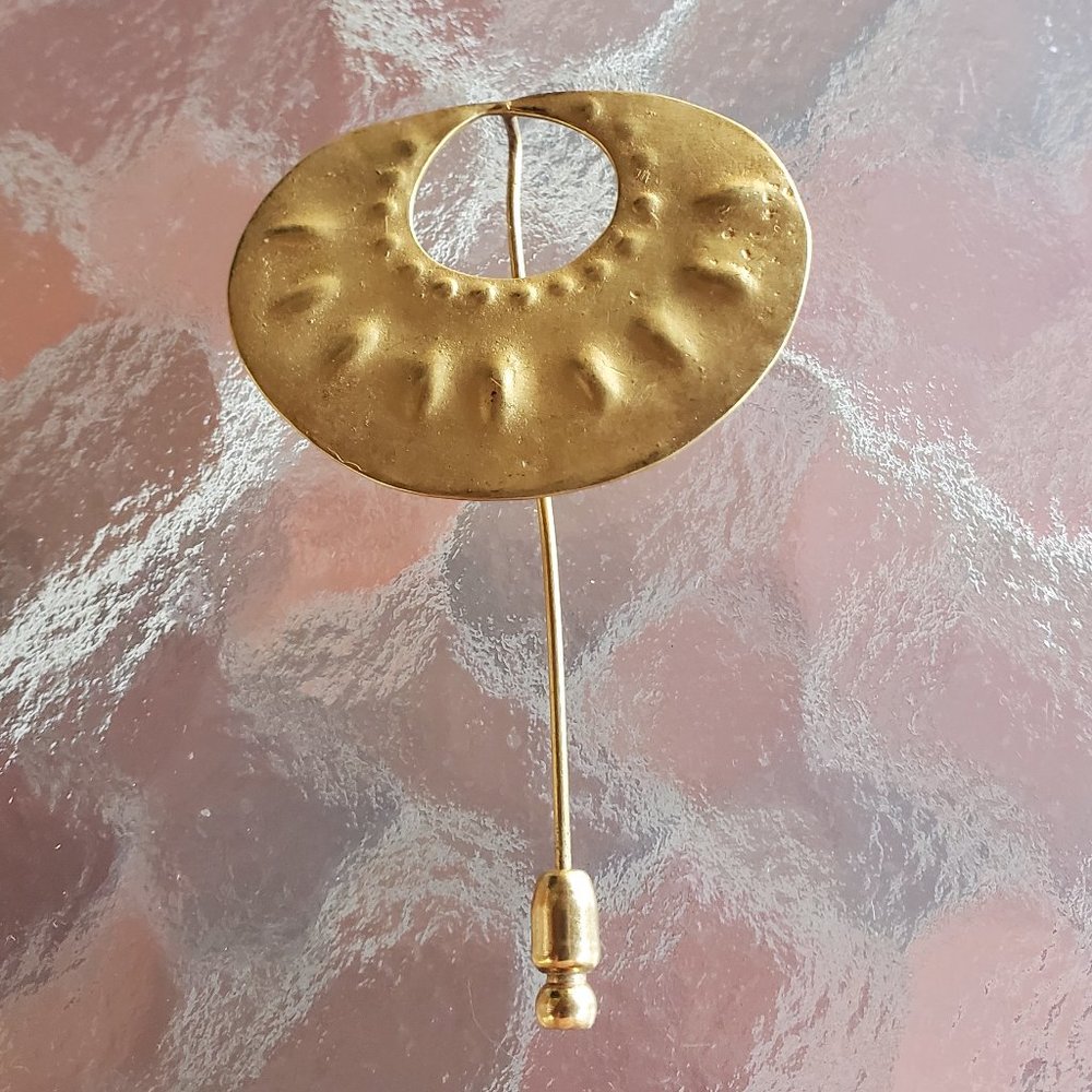Vintage 24k Gold Plated Stick Pin
